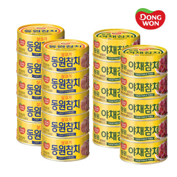 [동원] 라이트 스탠다드 참치 (150g×10캔)+야채참치 (150g×10캔)