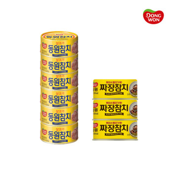 [동원] 라이트 스탠다드 (85g×6캔)+짜장참치 (90g×3캔)