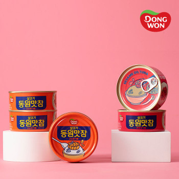 [동원] 동원맛참 고소참기름 참치 (90g×5캔)+매콤참기름 참치 (90g×5캔)