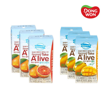 [동원] 덴마크 테이크 얼라이브 망고 (120ml×24개)+블러드오렌지 (120ml×24개)