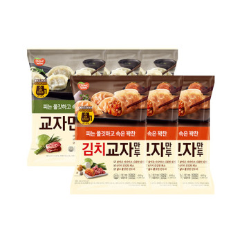 [동원] 교자만두 고기 600g 4봉 + 김치 600g 4봉