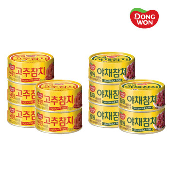 [동원] 고추참치 (150g×5캔)+야채참치 (150g×5캔)