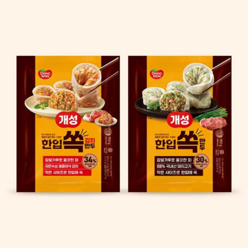 [동원] 개성 한입쏙만두 고기 168g (트레이) 3개 + 개성 한입쏙만두 김치 168g (트레이) 3개
