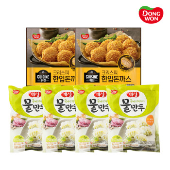 [동원] 개성 물만두 (500g×4봉)+퀴진 한입 돈까스 (450g×2봉)