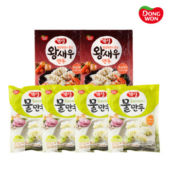 [동원] 개성 물만두 (500g×4봉)+왕새우 만두 (315g×2봉)