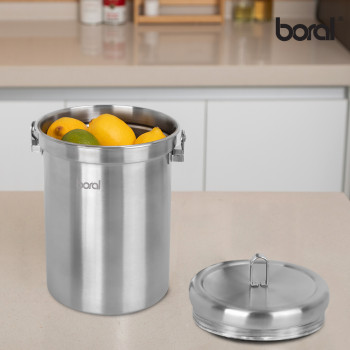 [보랄] 3L 스테인레스 스틸 음식물쓰레기통 3L BR-300L