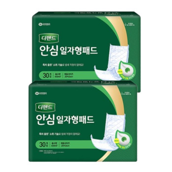디펜드 성인기저귀 안심 일자형 패드 30P 2팩