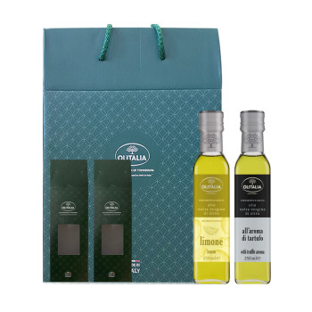 올리타리아 선물세트_엑스트라버진 레몬 올리브유 250ml 1개+트러플 올리브유 250ml 1개