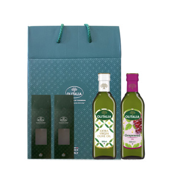 올리타리아 선물세트_엑스트라버진 올리브유 500ml 1개+포도씨유 500ml 1개