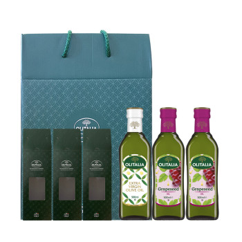 올리타리아 선물세트_엑스트라버진 올리브유 500ml 1개+포도씨유 500ml 2개