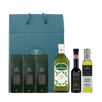 올리타리아 선물세트_엑스트라버진 올리브오일 1L 1개+발사믹식초5 250ml 1개+트러플 오일 250ml 1개