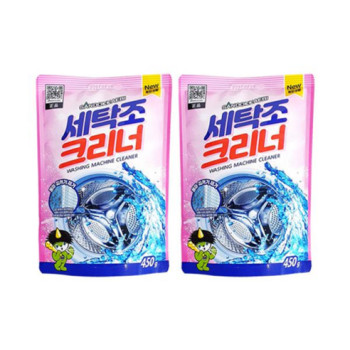 산도깨비 세탁기 곰팡이 제거 살균 세탁조크리너 450g x2개