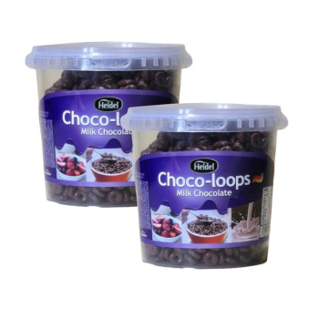 하이델 밀크 초코룹스 초코링 시리얼 그릭요거트 토핑 아이스크림 디저트 650g, 2개