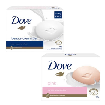 도브 뷰티바 화이트 90g 4입 + 핑크 90g 4입