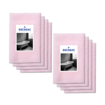 쓱싹 롱롱까슬까슬 웨이브 샤워타올 연핑크 8P