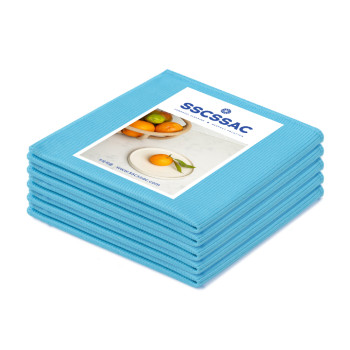 쓱싹 물기싹 유리 접시 인덕션 주방행주 40x40 블루 5P