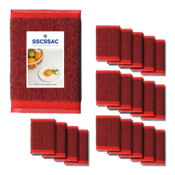 쓱싹 강력 울스텐수세미 베이직 레드 20P