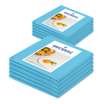 쓱싹 물기싹 유리 접시 인덕션 주방행주 40x40 블루 5P 2세트