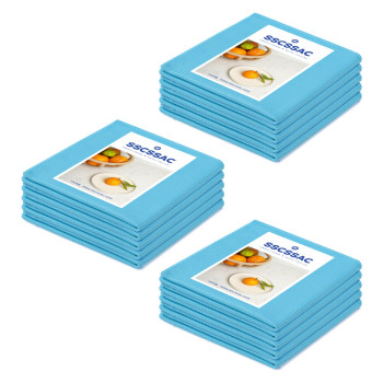 쓱싹 물기싹 유리 접시 인덕션 주방행주 40x40 블루 5P 3세트