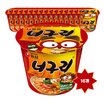 [농심] 너구리 컵라면 큰사발 16개입