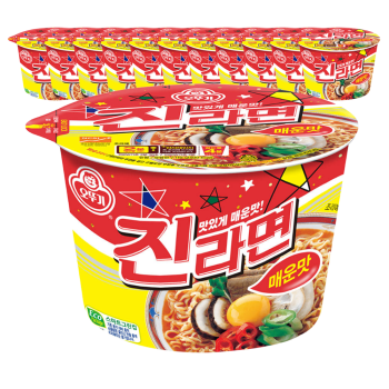 [오뚜기] 진라면 매운맛 큰컵 12입