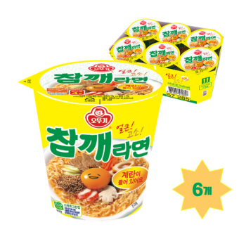 [오뚜기] 참깨라면 컵라면 소컵 6개입