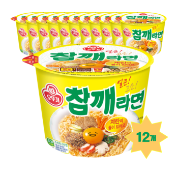[오뚜기] 참깨라면 컵라면 큰컵 12개입