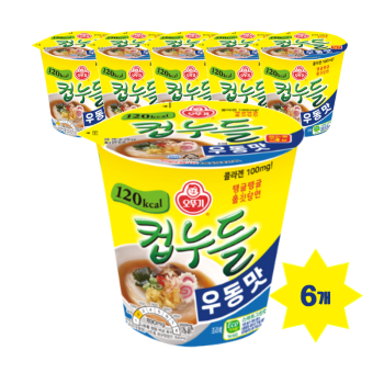 [오뚜기] 컵누들 우동맛 컵라면 6개입