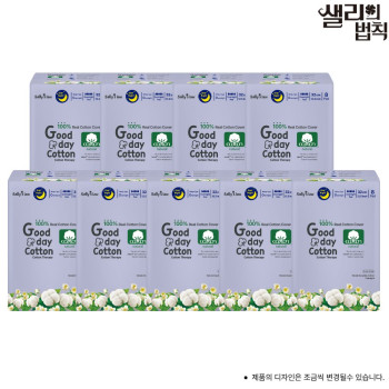 샐리의 법칙 생리대 순면이 좋은날 오버나이트 8매 X 6팩+3팩더 (총9팩)_국내산
