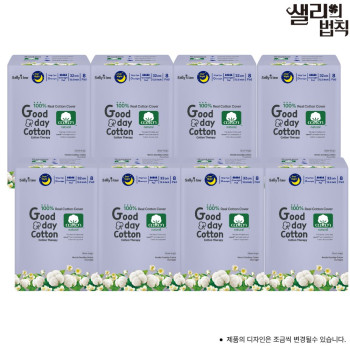 샐리의 법칙 생리대 순면이 좋은날 오버나이트 8매 X 8팩_국내산/특가