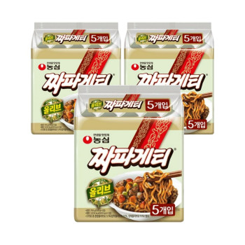 농심 올리브 짜파게티 140g 5입 멀티팩 x 3팩