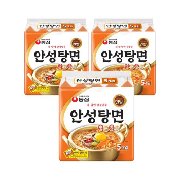 농심 안성탕면 125g 5입 멀티팩 x 3팩