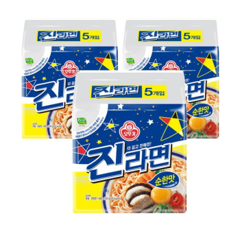 오뚜기 진라면 순한맛 120g 5입 멀티팩 x 3팩